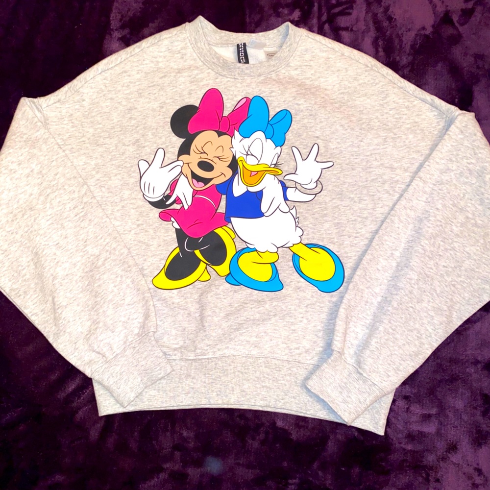 Minnie Mouse & Daisy Duck Cropped Crewneck